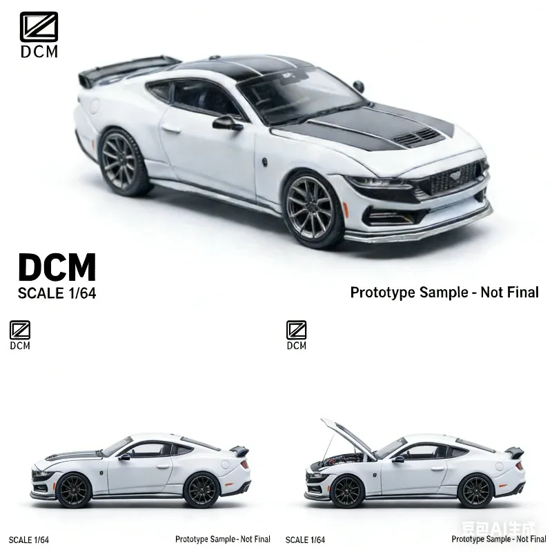 

Модель автомобиля Ford Mustang Dark Horse DCM 1:64, литая из сплава, статическая, коллекционная, подарок для мальчиков, игрушка, предмет декора.