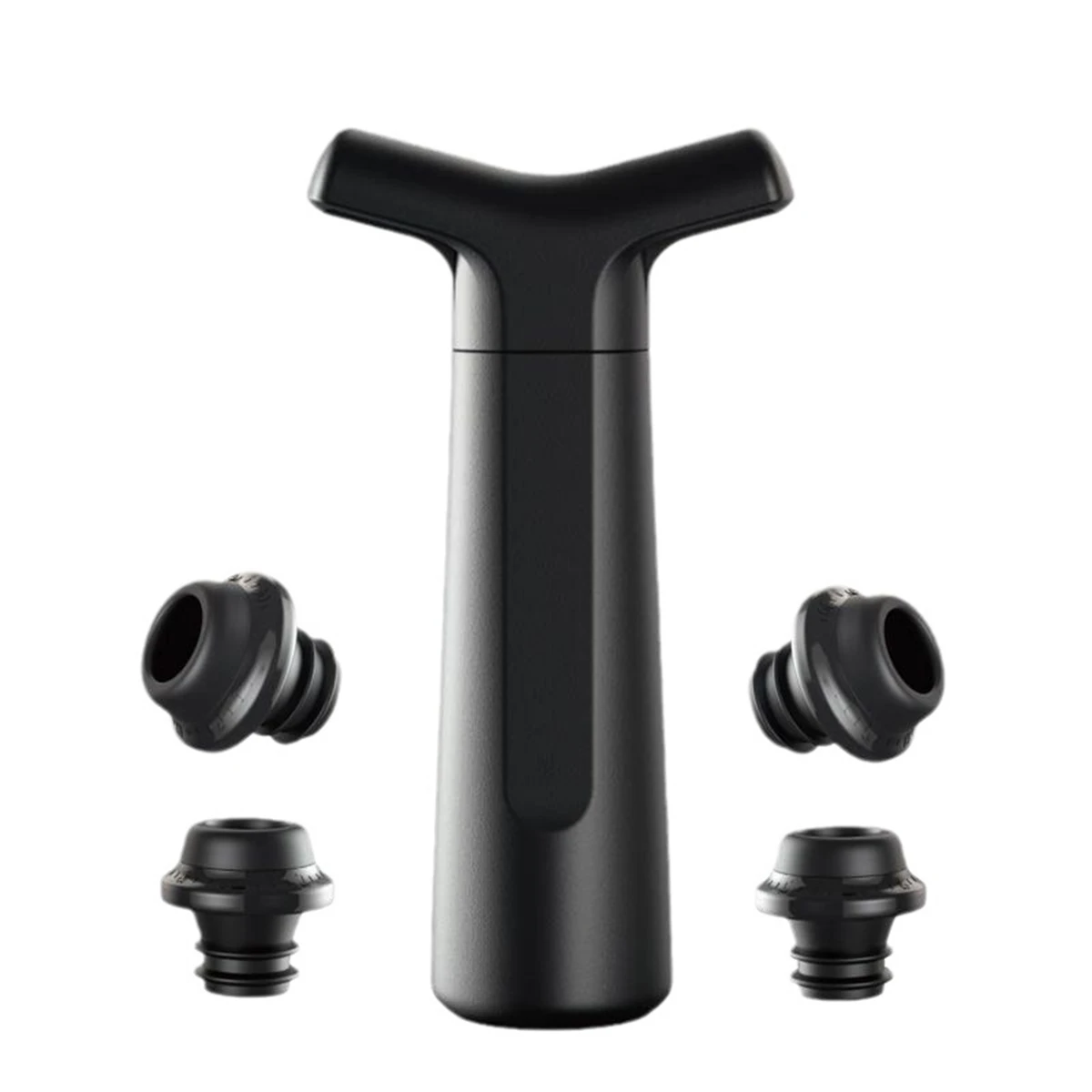 Sleek Design Wine Saver Vacuum System With Four Bottle Stopper Options For Improved Longevity Of Your Favorite Wines