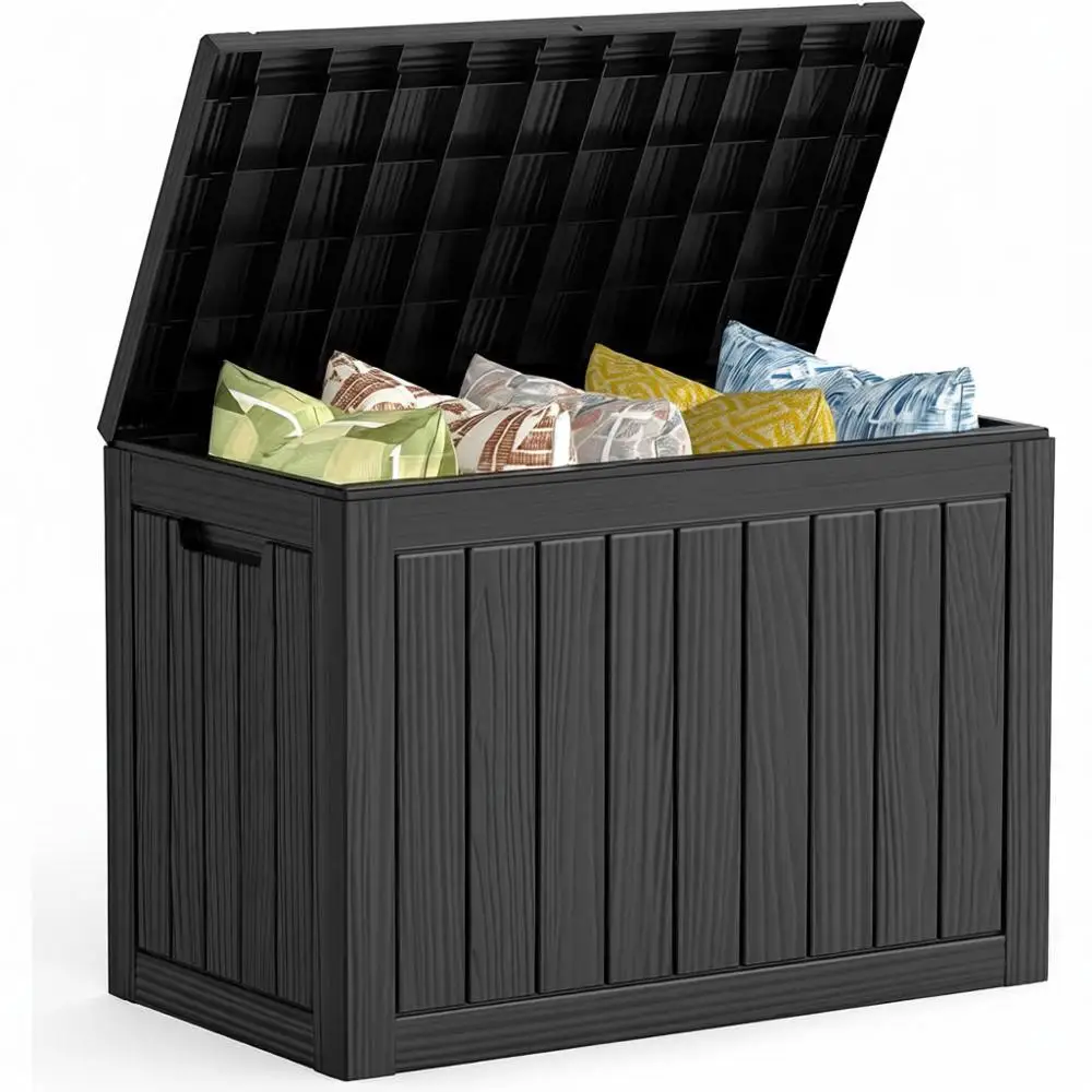 

Уличный ящик для хранения, садовый ящик из полимерной смолы, водонепроницаемый, для подушек садовой мебели, принадлежностей для бассейна, садовых инструментов, УФ-стойкий