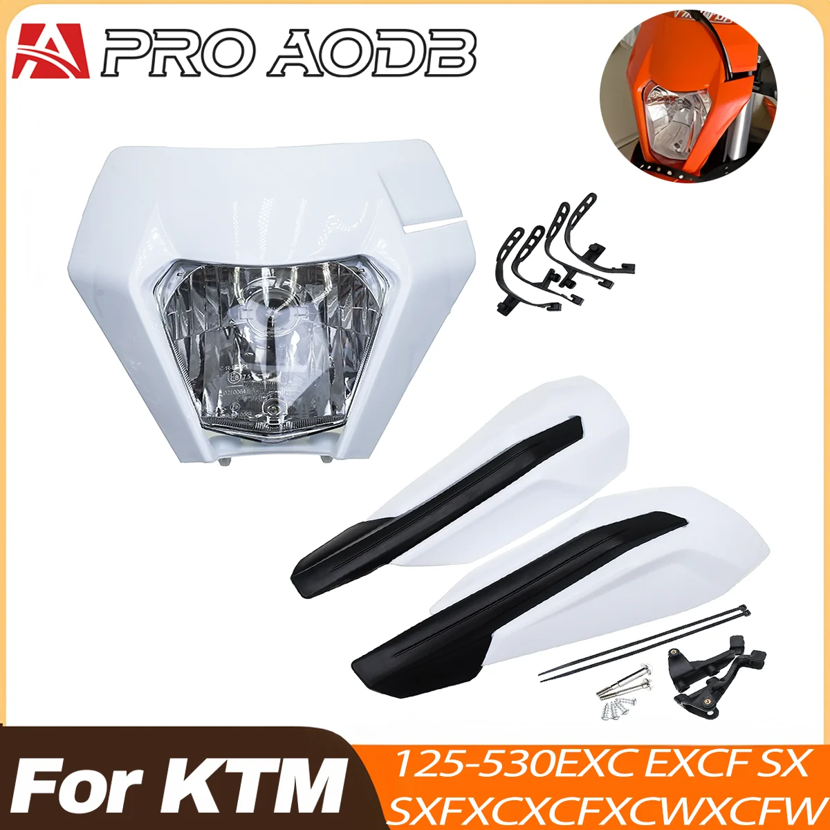 Motorrad-Halogenlampe Scheinwerferplatte für KTM EXC XC SX MX XC 125 250 300 450 Supermoto Enduro Universal Dirt Bike Scheinwerfer