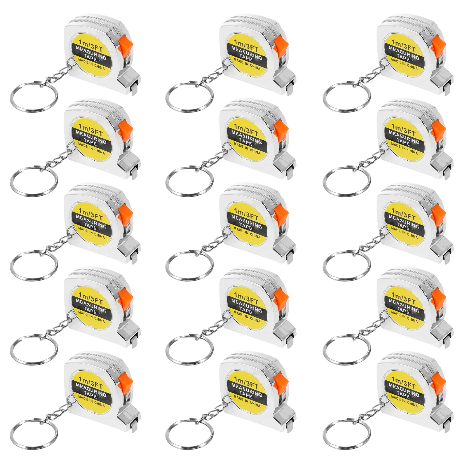 15/30Pcs Mini Tape Measure for Measuring Height 3FT Portable Flexible Keychain Tape Measure Multifunctional Small Measuring Tape