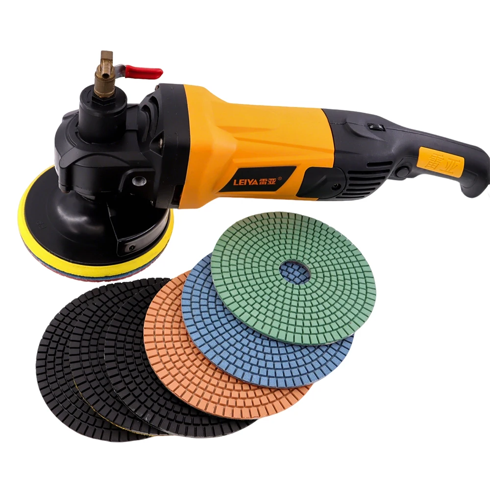 RIJILEI 6 Inch Stone Polishing Pad for Granite or Concrete Floor 150mm Flexible Wet Polishing Pad Marble Grinding Discs 6DS1