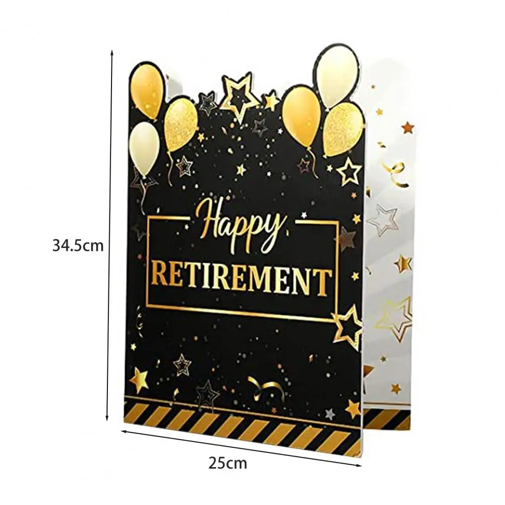 Greeting Card Retirement Card with Shape Bright Color for Extra Large Greeting Guest Book Party Decoration for Big Celebrations