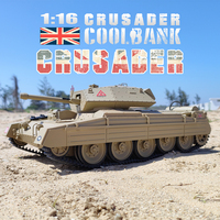 Coolbank 1/16 Scale British Crusader MK III Tank Remote Controlled Military Model Toys With Sound Light Smoking RC Vehicle Boys