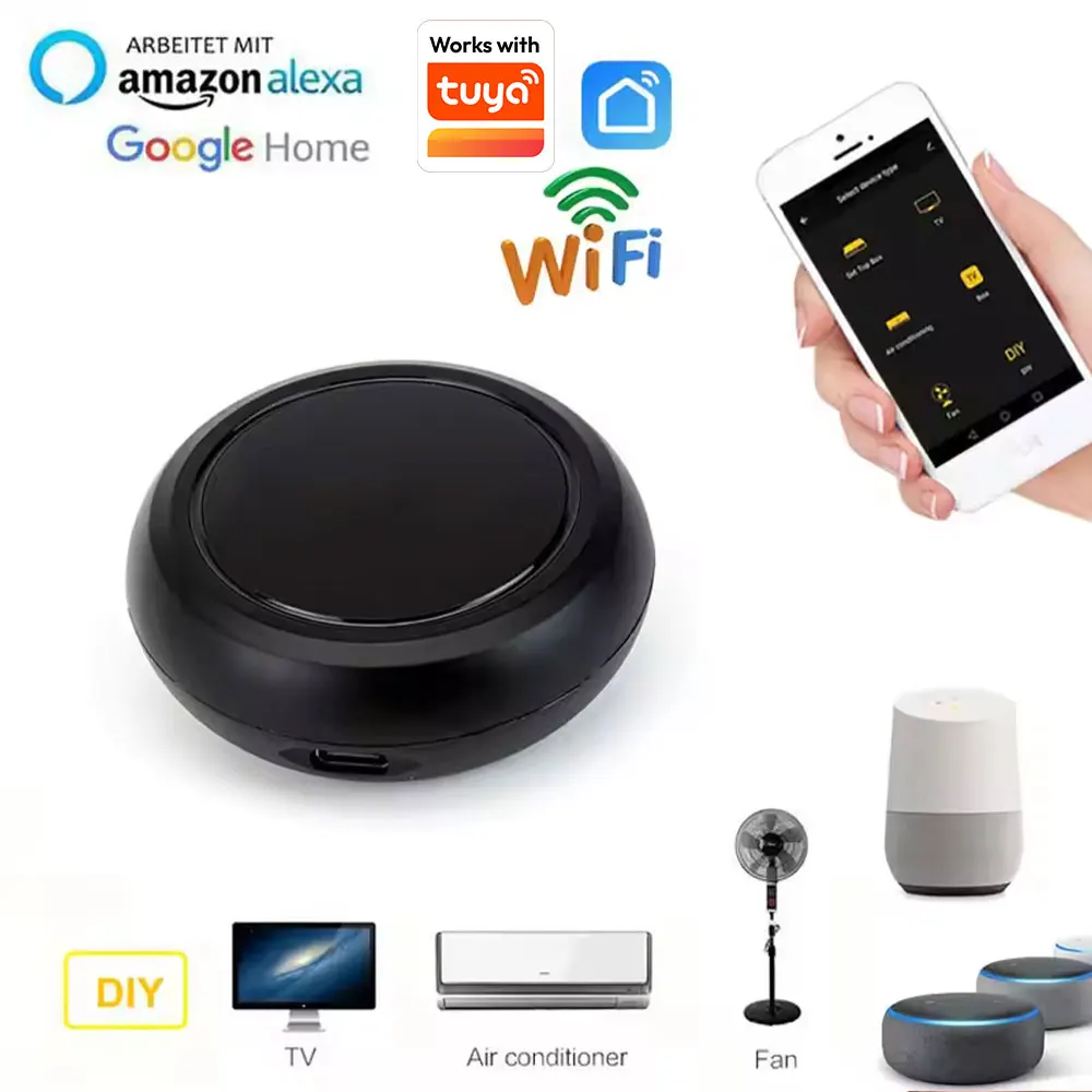 WiFi IR Remote Control Smart Universal for TV Air Conditioner Alexa Remote Control Work with Tuya Google Home Yandex Google