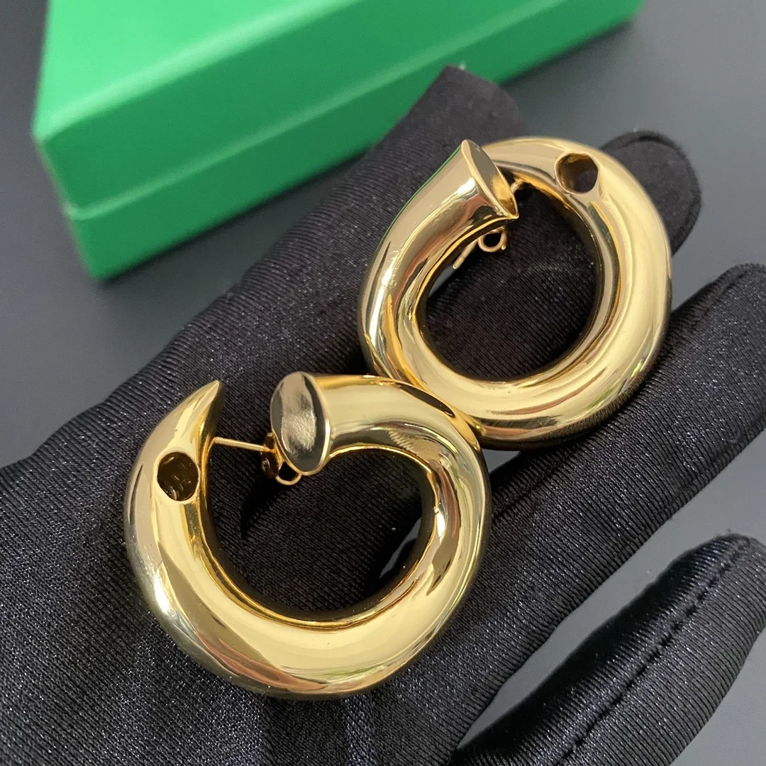 

Европейские дизайнерские золотые серебряные серьги для женщин, роскошные ювелирные изделия высшего качества, тренд