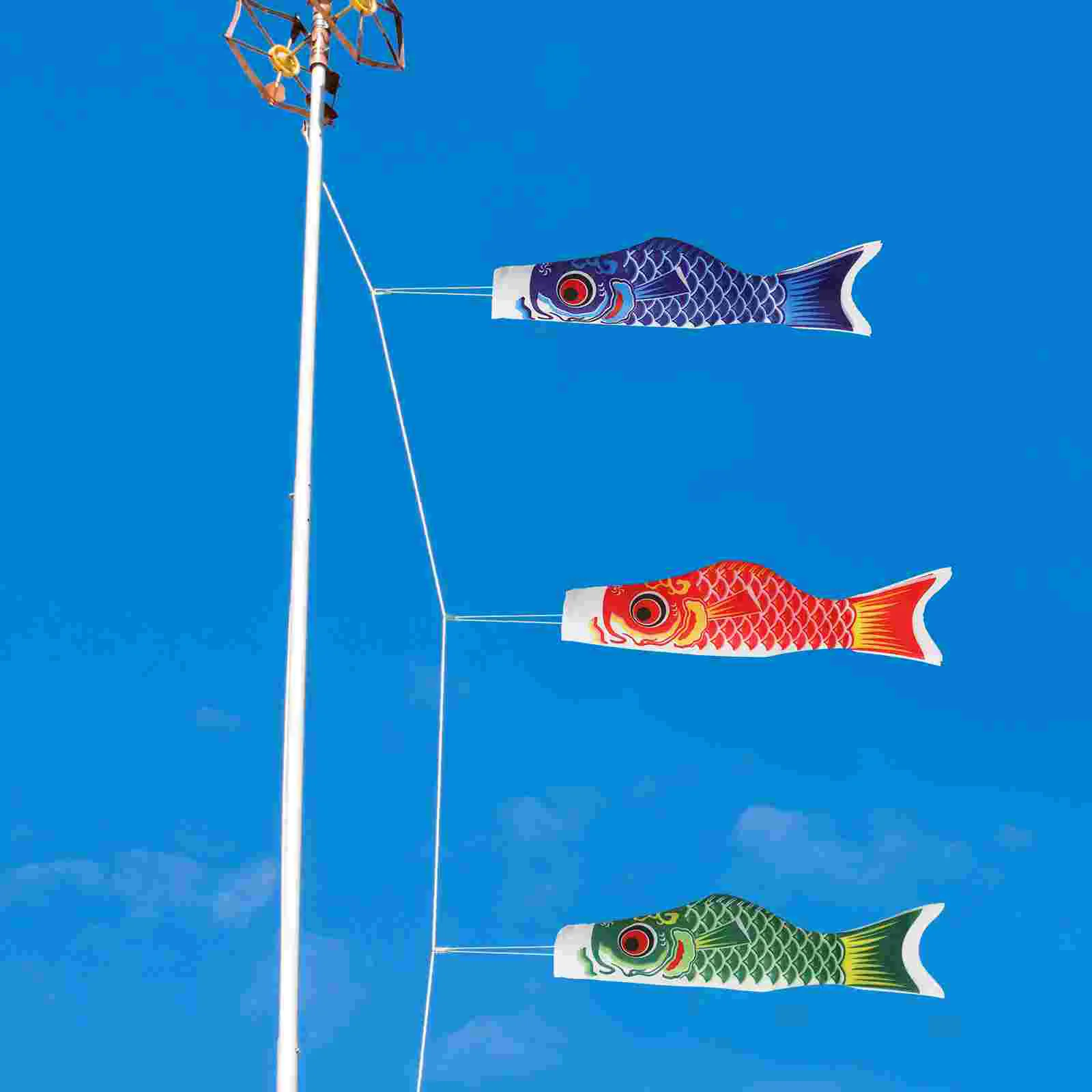 5 Pcs Japanese Carp Flag Koinobori Windsock Lanterns Outdoor Decor Paper Napkin