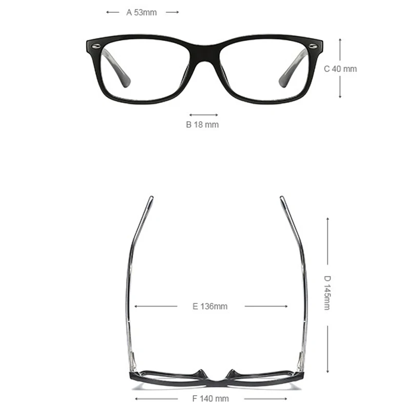 نظارات طبية مربعة سوداء - إطارات بصرية يومية أنيقة