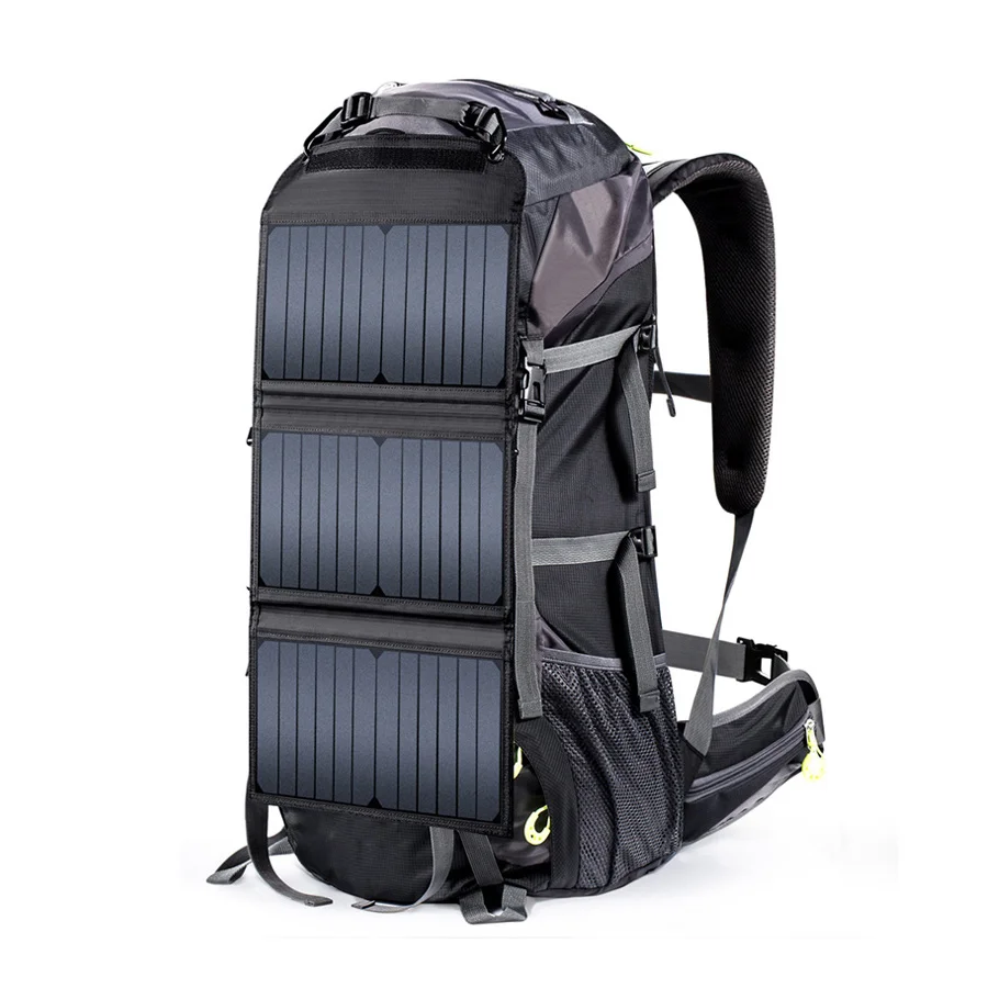 Custom Solar Panel Rucksack Smart 68L 20W/6V Usb Waterproof Computer Laptop Bag Backpack