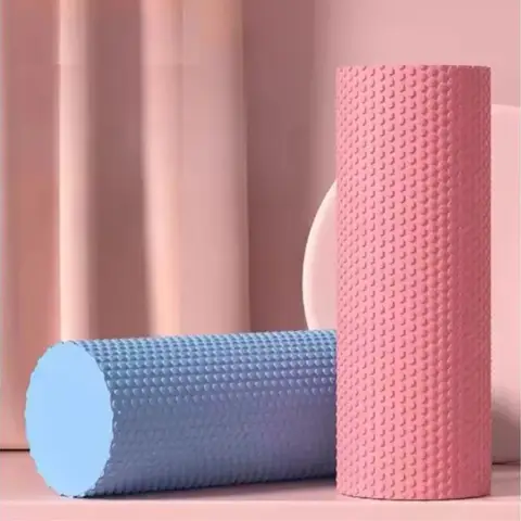 Yoga Roller Round EVA Foam Cylinder Hexagonal Roller for Pilates Exercise Enhanced Home Workouts Diameter10cm Length 30cm