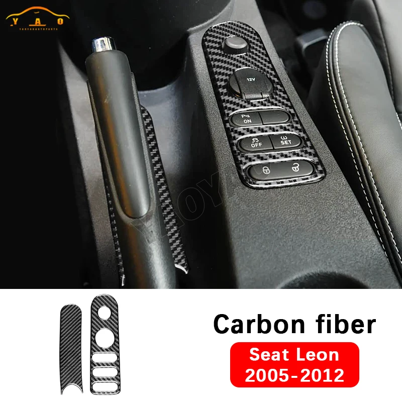 

Car Sticker For SEAT Leon 2005 2006 2007 2008 2009 2010 2011 2012 Car Door Lock Gear Handbrake Panel Trim Accessories