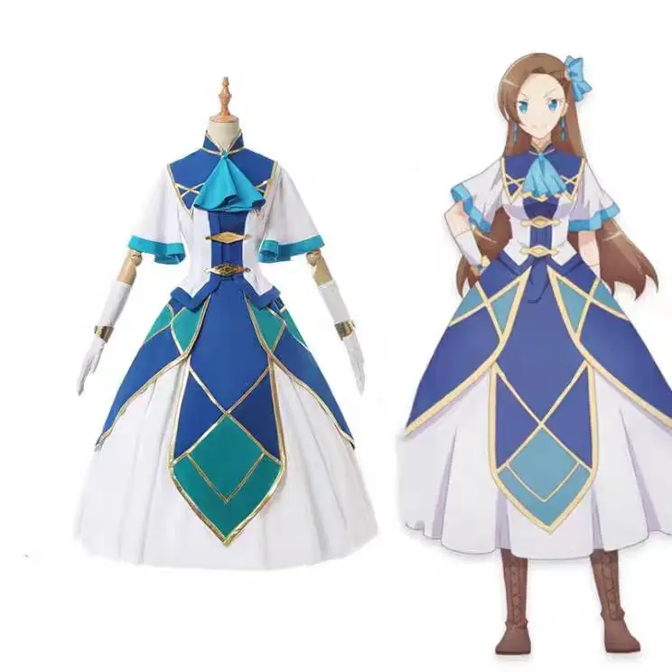 2025 Vestido de princesa azul Mujer Traje de carnaval sexy Anime Mi próxima vida como villano: ¡Todos los rutios hablan para dar! Disfraz de cosplay