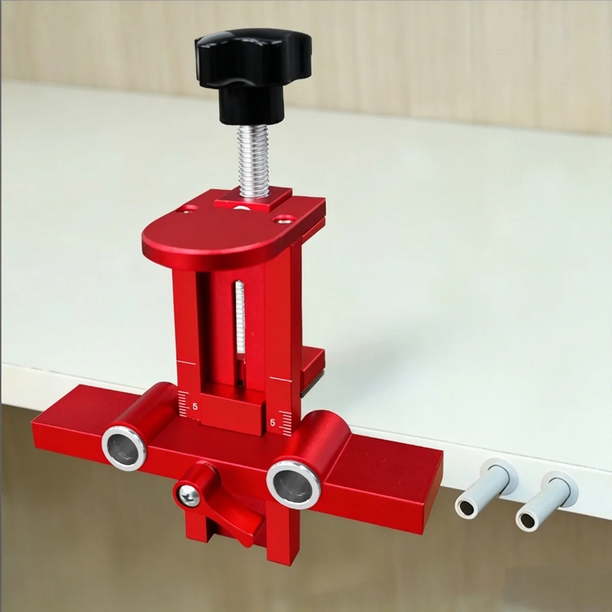 3‑in‑1 Cabinet Door Mounting Jig Adjustable Aluminum Alloy Rebound Device Installation Positioner Woodworking Hardware Tool