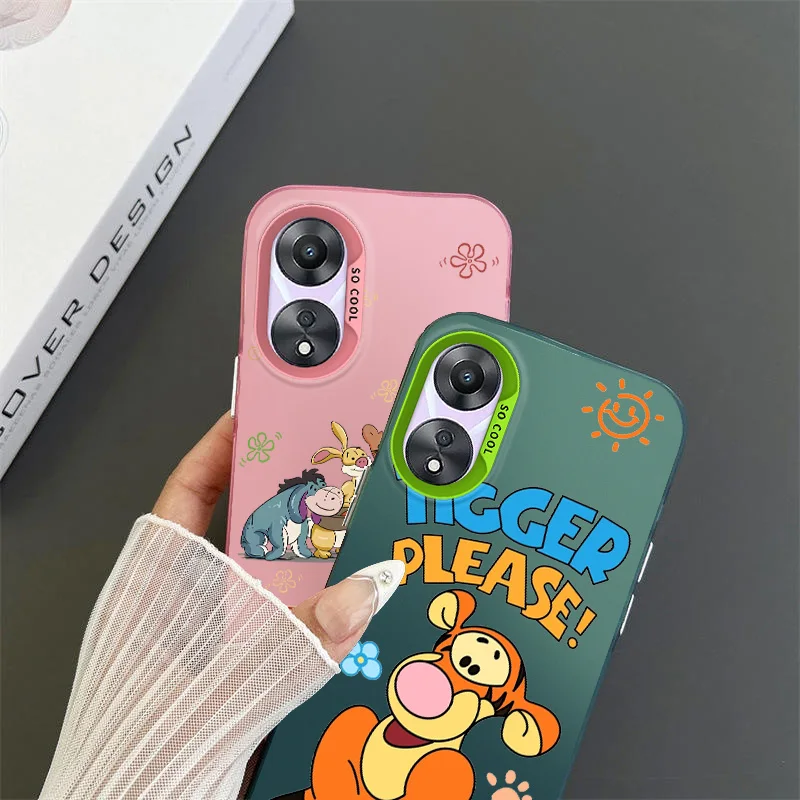 Winnie the Pooh and the Bluster Day Tigger For OPPO A 31 37 38 55 57 58 74 76 78 94 98 Reno 6 7 8 Z T Pro Colorful Phone Case