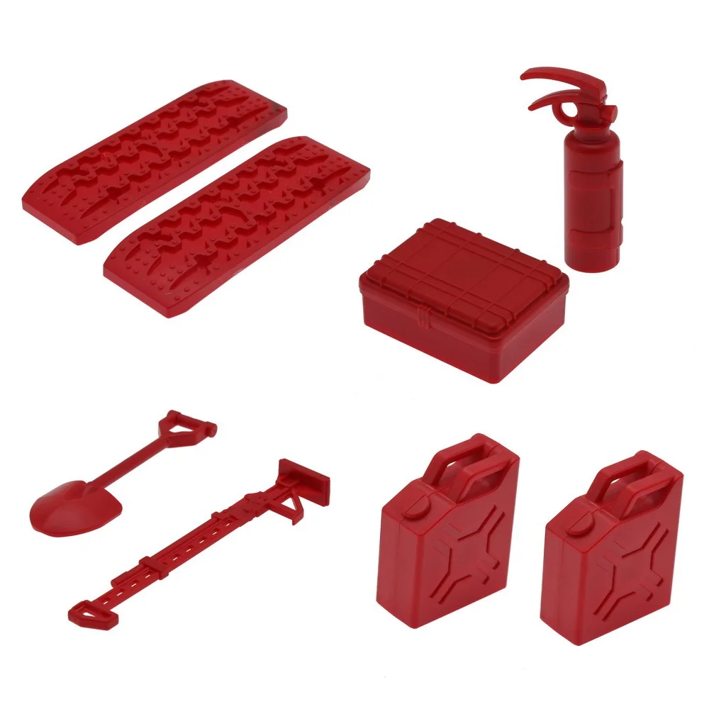 Excellent-8 個シミュレーションシャベル砂はしご燃料タンク消火器 MN D90 MN99S Fayee FY003 RC カー装飾部品