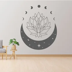 Yoga wall decal/ Mandala Wall Decal/ Yoga Studio Decor/ Buddhism Yoga Studio Stickers/ Lotus Wall vinyl sticker 3D40