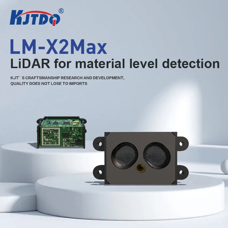KJT LM-X2Max material level detection lidar sensor with built-in dust removal brush and self-cleaning function