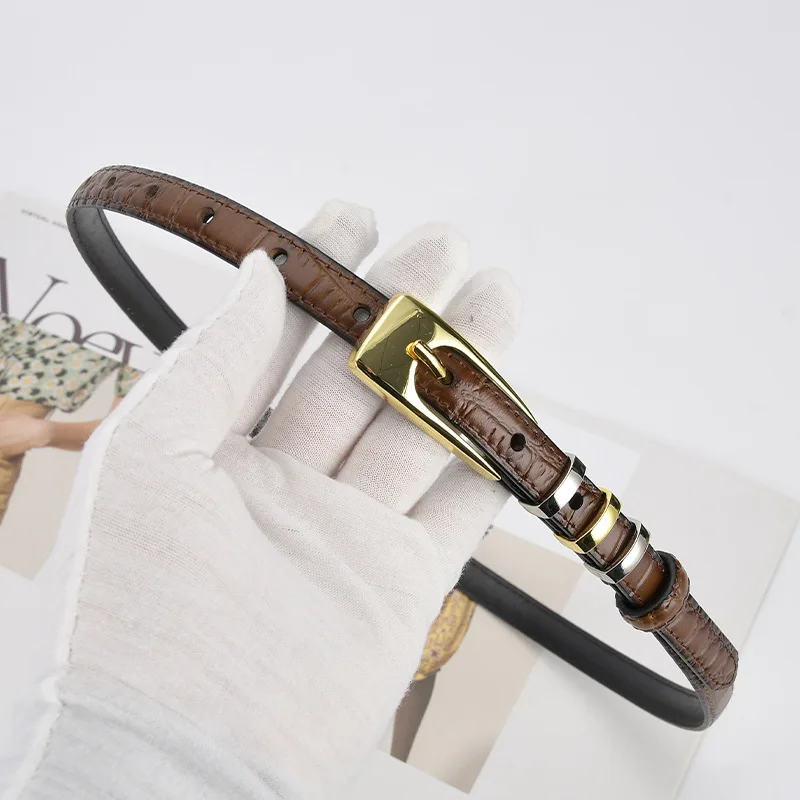 

Women's fashion genuine leather all-match belt women's pants belt dress decoration narrow belt
