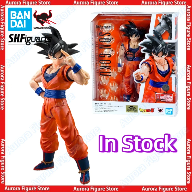 

In Stock Bandai Dragon Ball S.H.Figuarts SHF Super Saiyan Son Goku Kind-hearted Saiyan Anime Action Figures Toys Models PVC Gift