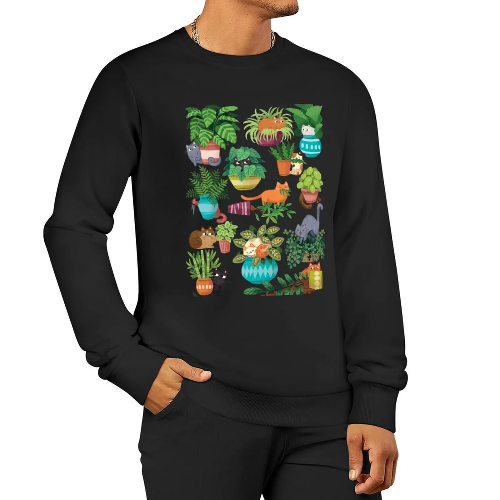 

Cats And Plants Sweatshirt anime clothes korean clothes sweatshirt