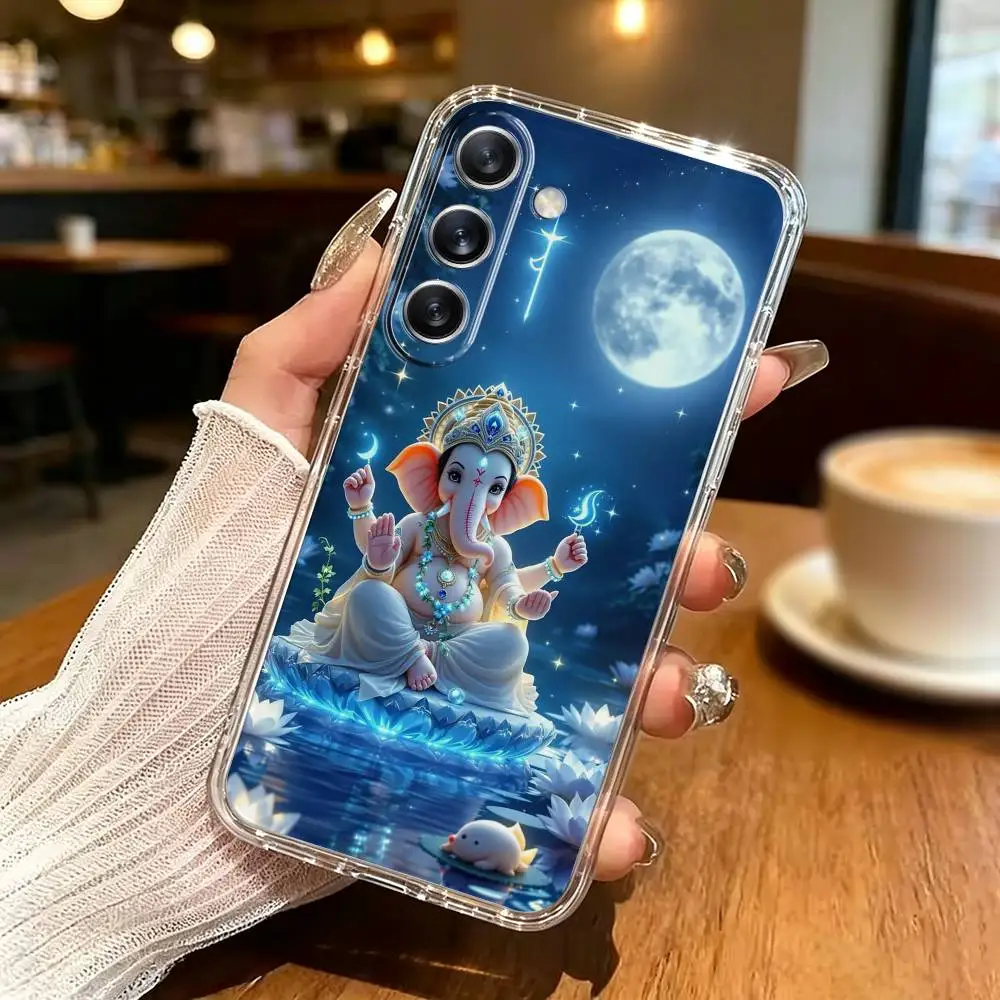G-Ganesh E-Elephant Phone Case For Samsung Galaxy A91,80,73,72 ,71,53,52,32 ,31,22,21s,20,Transparent Soft Case