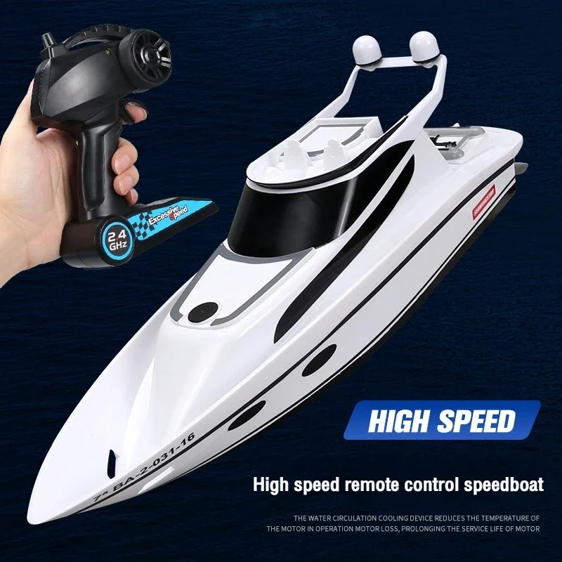 ความเร็วสูง RC Speedboat รุ่น RTR ไฟฟ้ากันน้ําแข่งเรือ Universal Outdoor Water รีโมทคอนโทรลเรือของเล่นของขวัญ