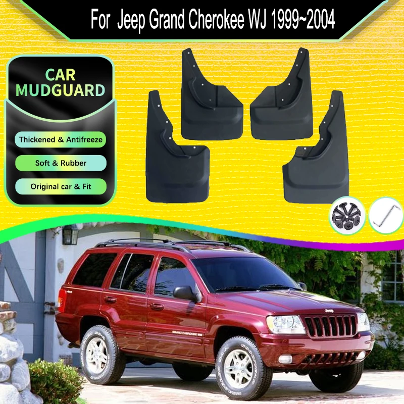 

Автомобильные брызговики для Jeep Grand Cherokee WJ 1999 2000 2001 2002 2003 2004, брызговики на крыло, Стайлинг автомобиля, аксессуары для карбюрамов