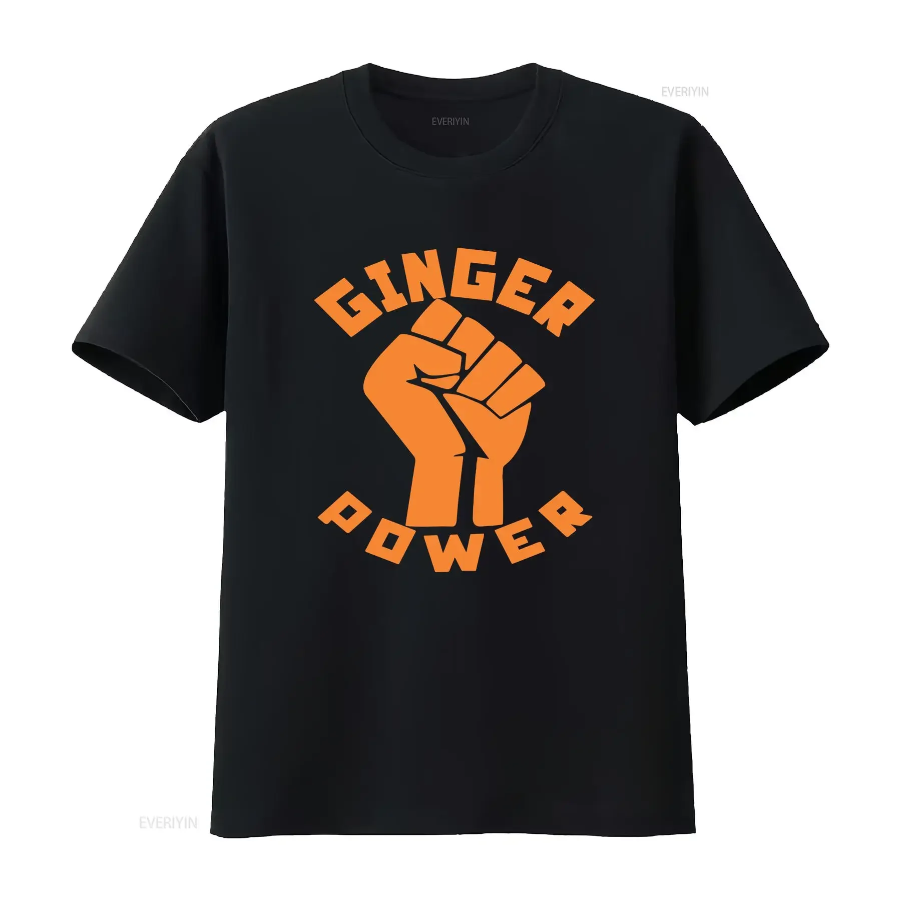 GINGER POWER MENS T SHIRT FUNNY JOKE COMEDY PRINTED DESIGN TOP GIFT S 5XL vintage Washed designer clothes Stylish Comfortable