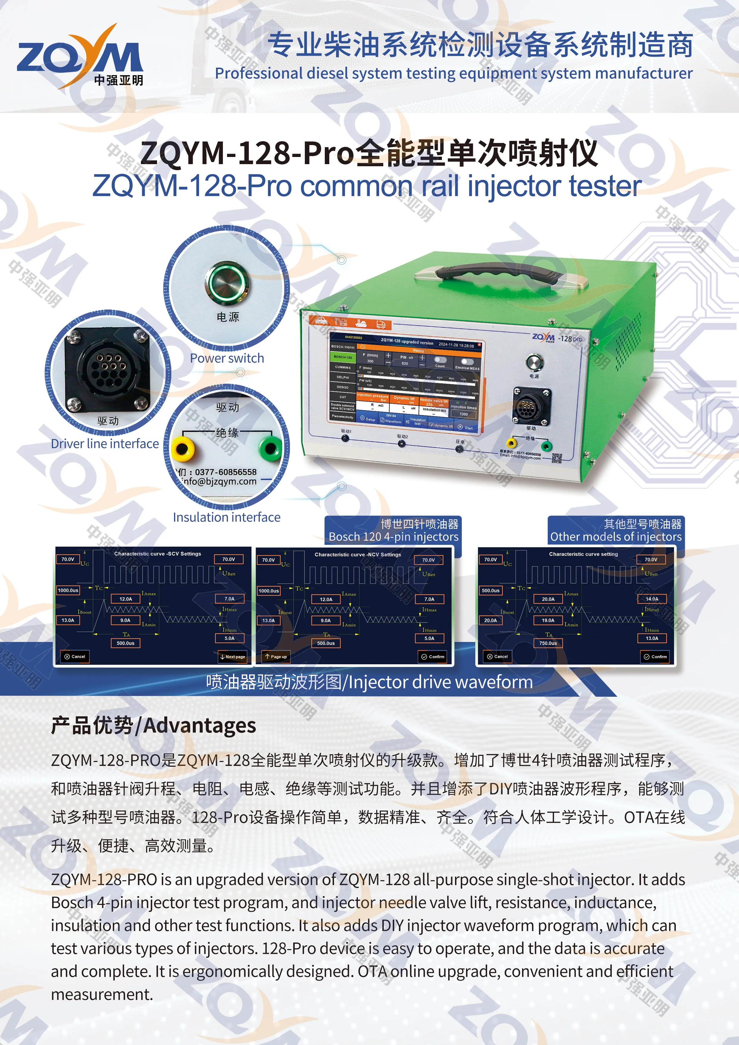 ZQYM Factory Hot Sale 128 Pro Multi-function Common Rail Injector
