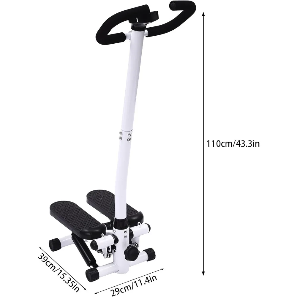 Trainingsgerät Stepper mit Lenker, Mini-Stepper, Auf- und Ab-Schwingstepper, Fitness-Stepper, Treppensteiger mit Display – Detail 3