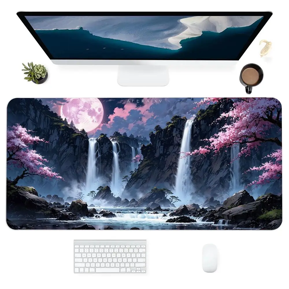 Brilliant Cosmic Galaxy With Glowing Planet Moon Wide Night Sky For Laptop Bedroom Learning Table Mat