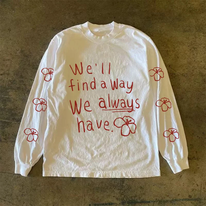 Heavyweight 310gsm Pure Cotton Long Sleeve T-Shirt American Retro Style Oversize Streetwear Versatile Comfortable round Neck Top