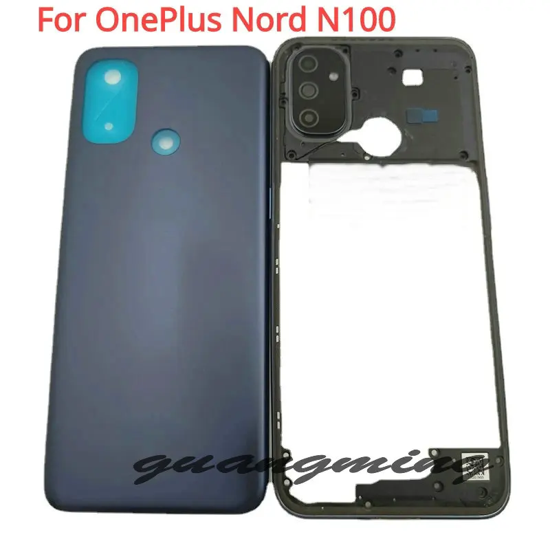 

For OnePlus Nord N10/N100/N200 5G Housing Middle Frame+Battery Back Cover Case Panel Lid Rear Door