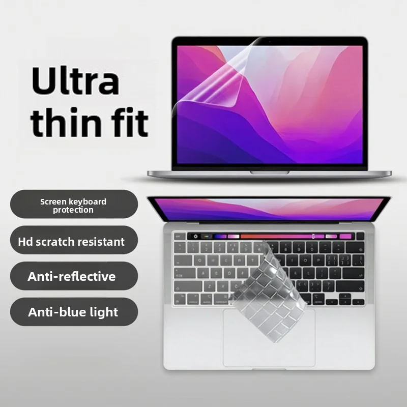 for 13.3-inch Apple Macbook Pro13 computer screen film A2251 anti reflective and anti blue light A2338 keyboard protection film