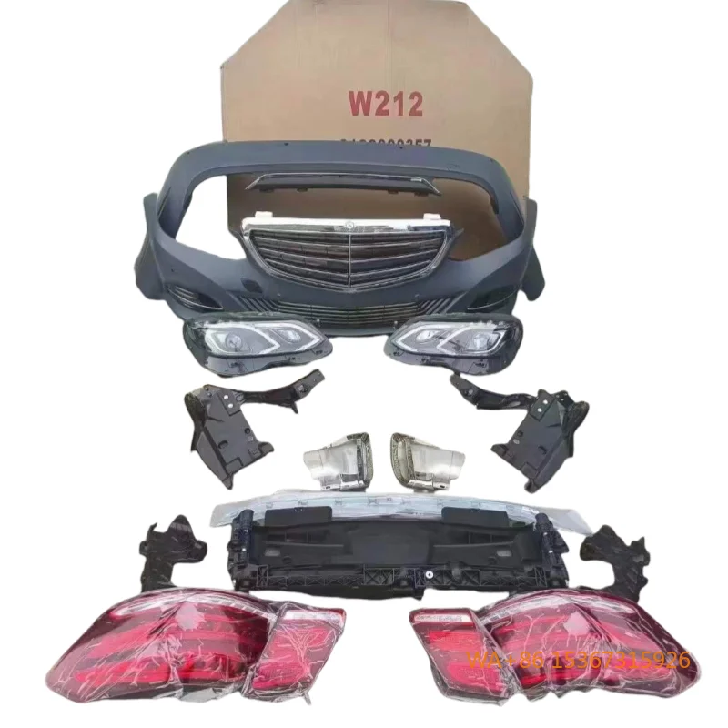 

for E260 E300 E63AMG Upgraded New Front and Rear Bumper Covers for Old E-Class W212 Body Kits