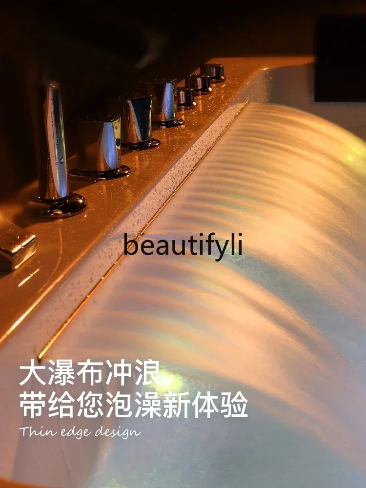 Y ABห้องน้ําม่านน้ําตกท่องนวดอ่างอาบน้ําอะคริลิอุณหภูมิคงที่ความร้อน 1.7 เมตร 209 อ่างอาบน้ํา