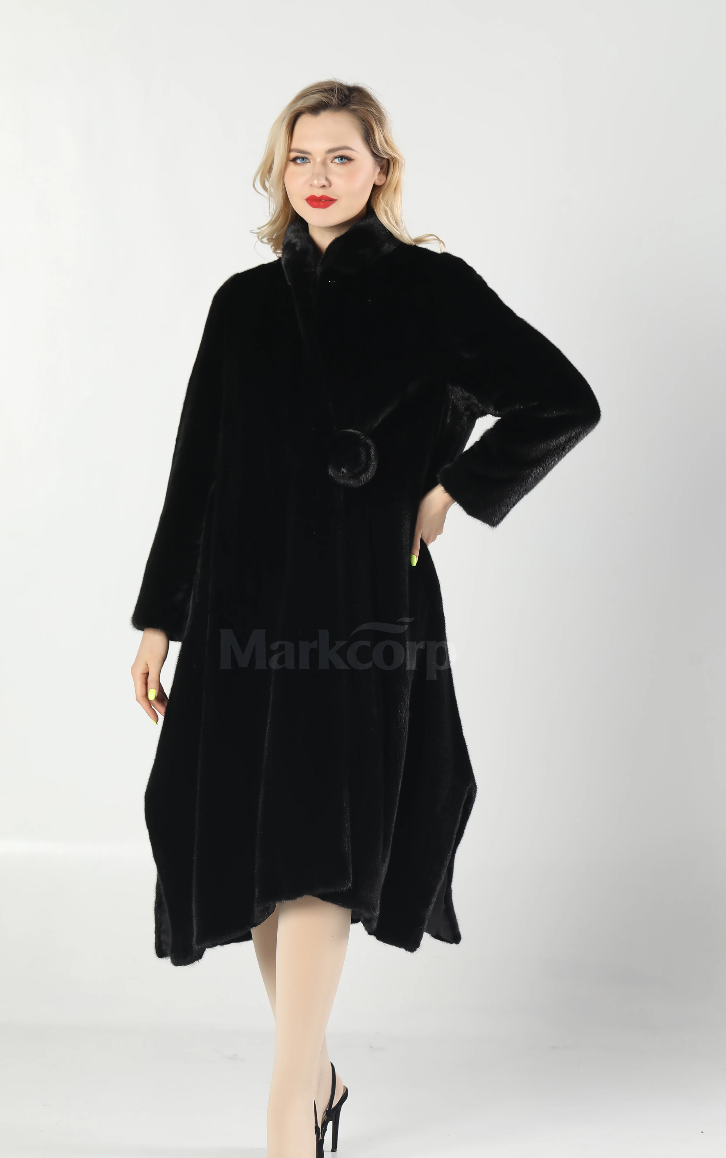 【Markcorp】معطف فرو المنك خمر عصري