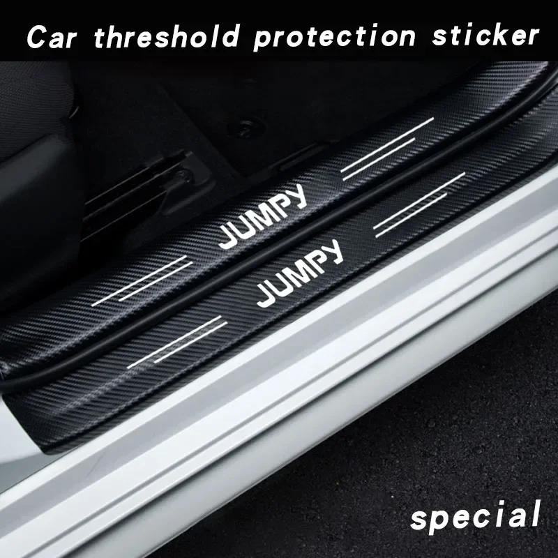 Car Sill Protector Decoration Sticker modelY Welcome Pedal Protection Strip For Citroen JUMPY Auto Accessories Anti Scratch
