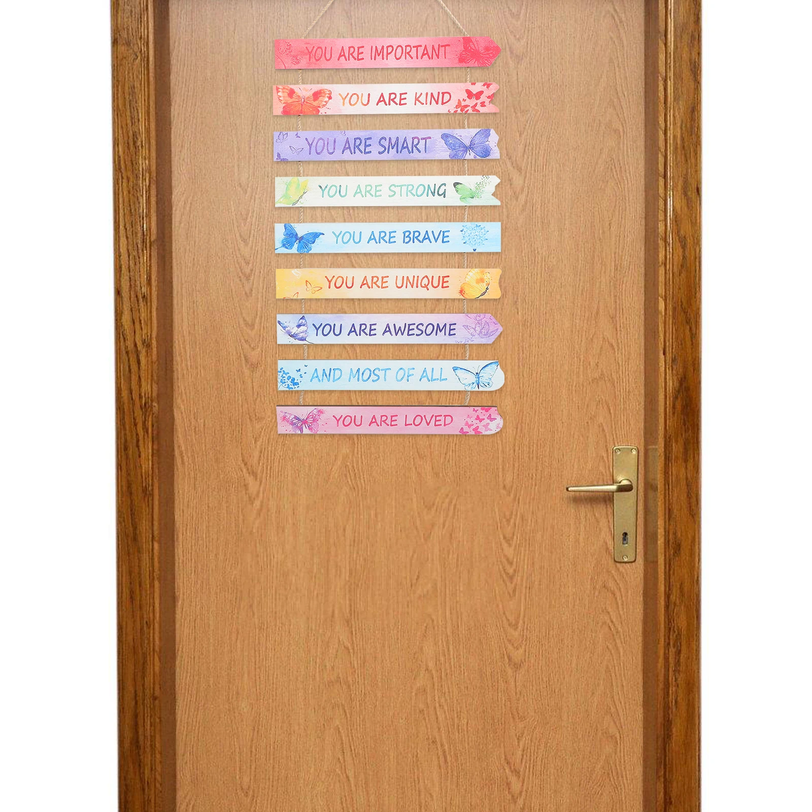 

Butterfly Wooden Wall Hanging Sign Inspirational Bedroom Wall Art Motivational Quote Rustic Home Decor Inspirational Wood Sign