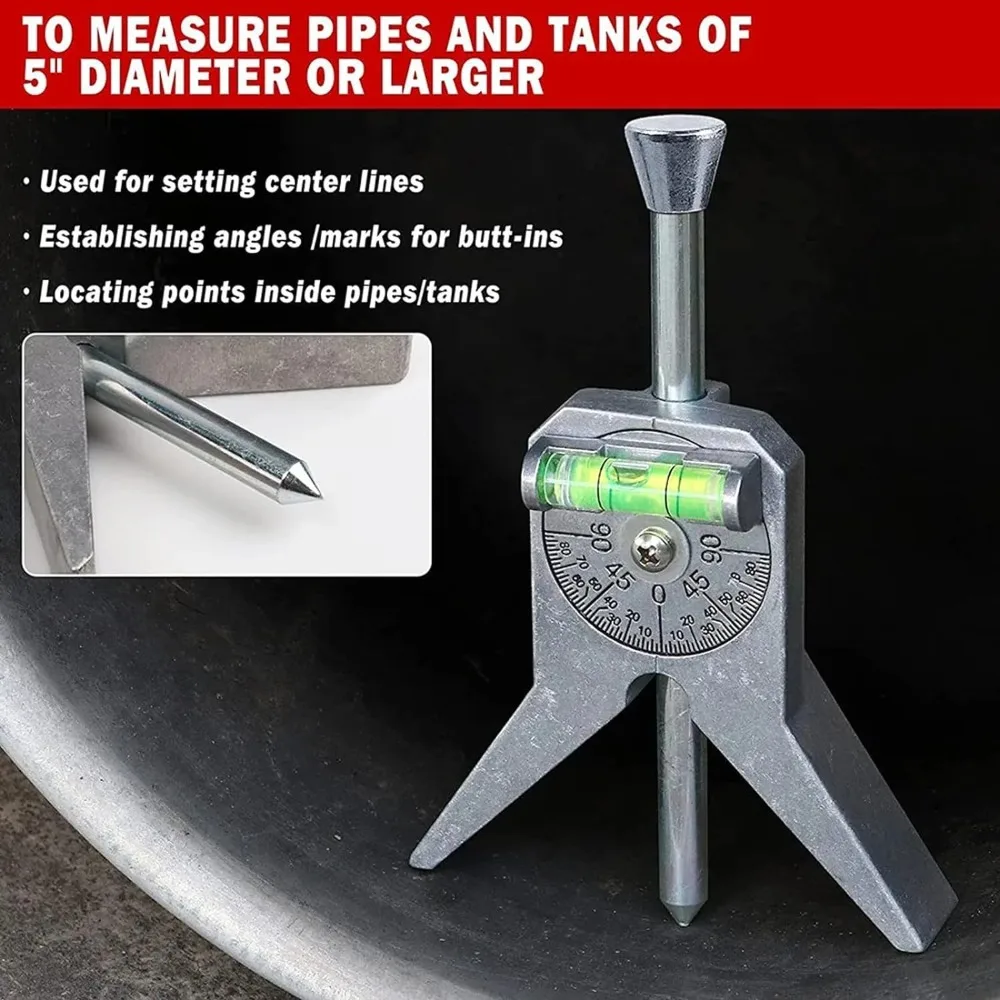 

4 Inch Y-Type Pipe Center Finder,Manual Tube Marker Safety Centering Head Tool,Professional Pipe Marking Alignment for Plumbing