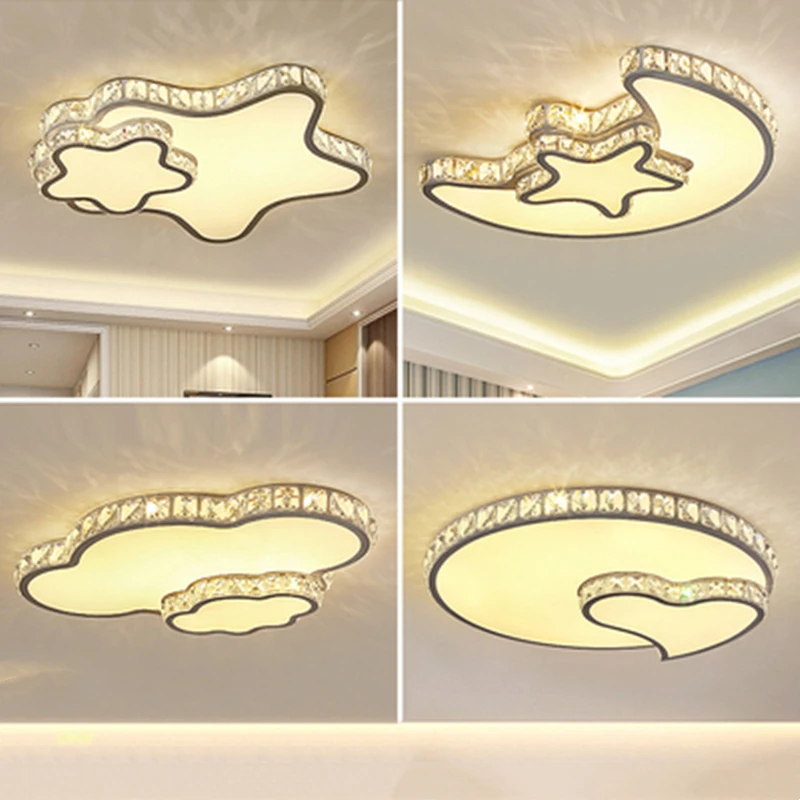 Modern New Variety Led Ceiling Lights For Living Room Bedroom Restaurant Shop Creative Crystal Remote Control Lighting Fixtures