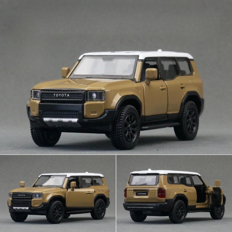Diecast 1/36 Alloy Car Model of Toyota Land Cruiser Off-road Car Children's Toy Vehicle Pullback Collection Miniature Voiture