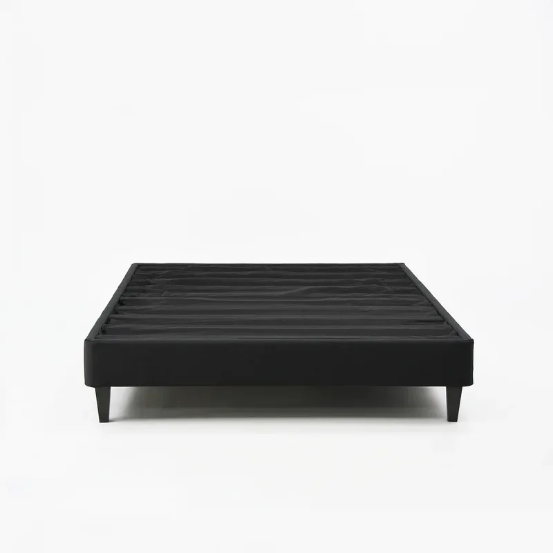 RUFG American Style Queen Size Upholstery Platform Bed Frame Tool Less Assembly Mattress Foundation With Legs