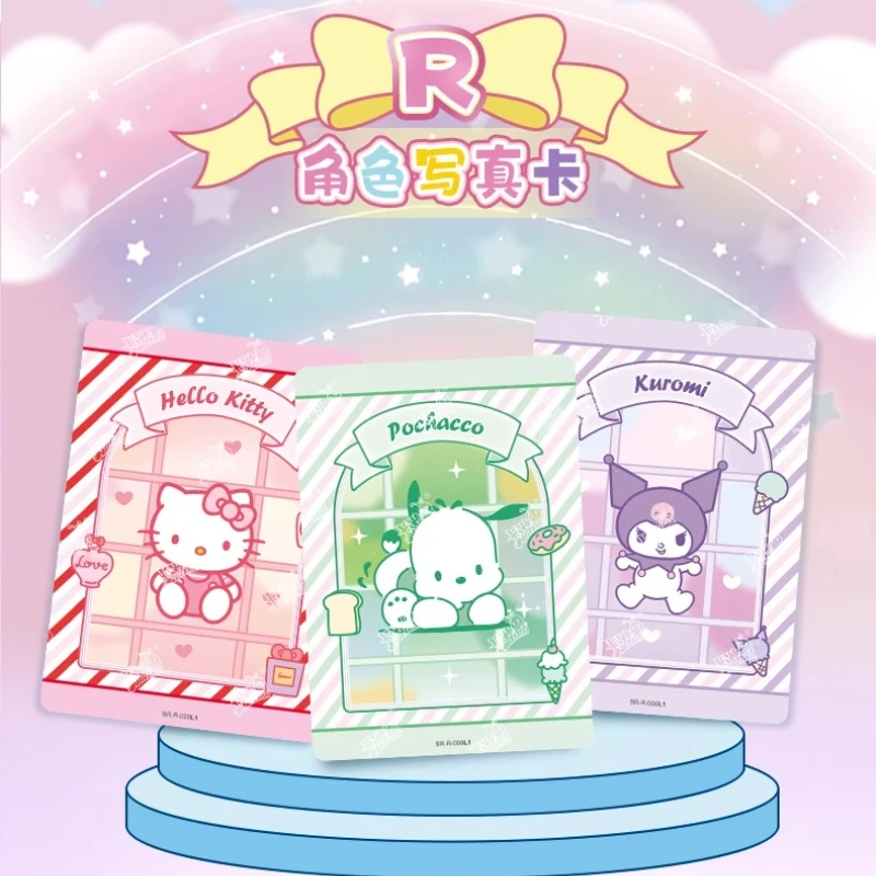 KAYOU ของแท้ Sanrio การ์ด Zhenmeng Book จองภาพเคลื่อนไหวคอลเลกชันเกมการ์ดของเล่นเด็กอุปกรณ์ต่อพ่วงของขวัญกล่องต้นฉบับ