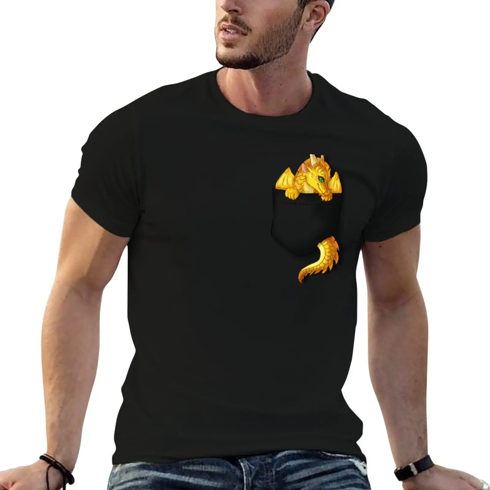 

Wings of Fire - Pocket Sunny Dragon T-Shirt printed t shirts for man man t shirts for men casual T-Shirt