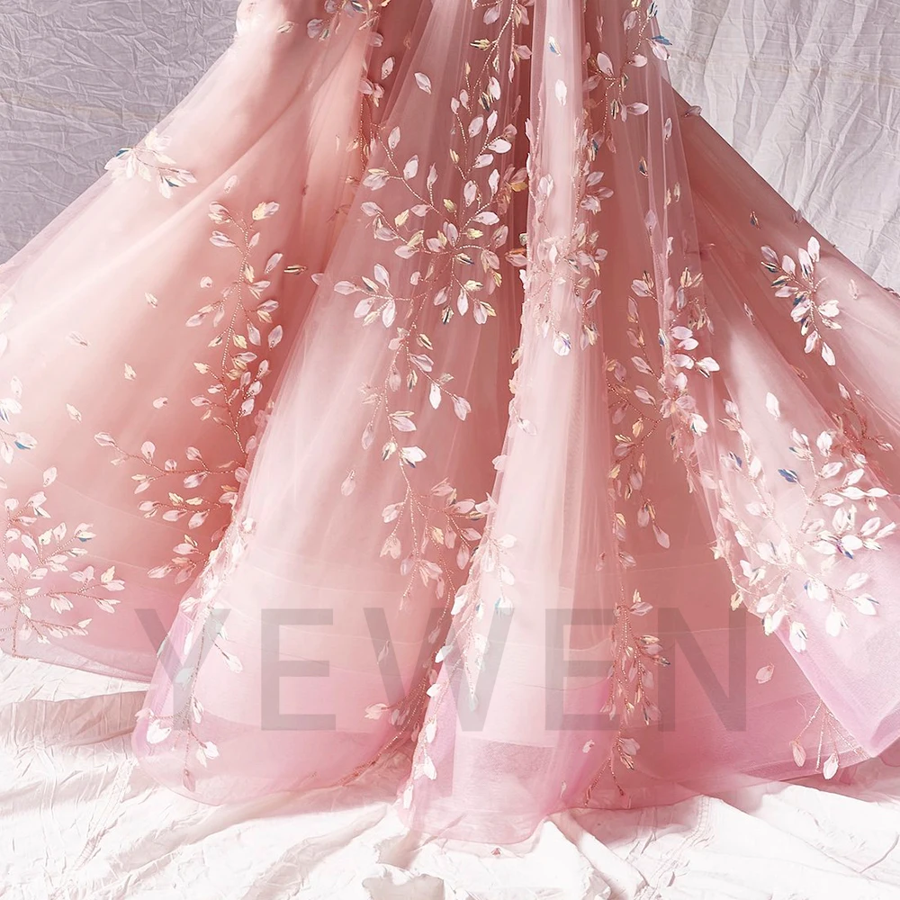 Maßgeschneiderte Spaghettiträger, luxuriöse, elegante Abendkleider, V-Ausschnitt, Applikation, Brautkleider für Partys, Frauen, Zeremonienkleid, Gala