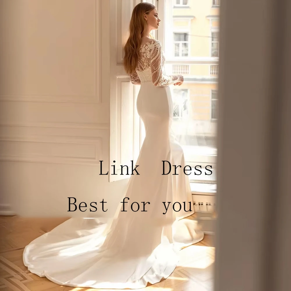 Simple Strapless Wedding Dresses for Ladies Elegant Mermaid Bridal Gowns Exquisite Full Sleeve Vestidos De Novia New 2026 Summer