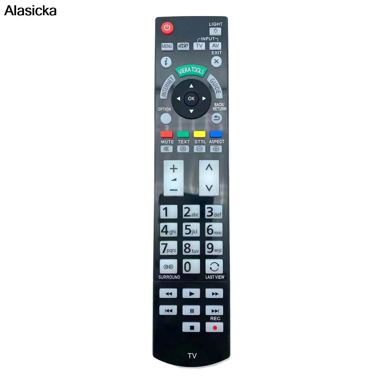 Replacement Remote Control for Panasonic N2QAYB000715 for TX-L42ETW50 TX-P50VT50B TX-P50ST30B LED 3D TV