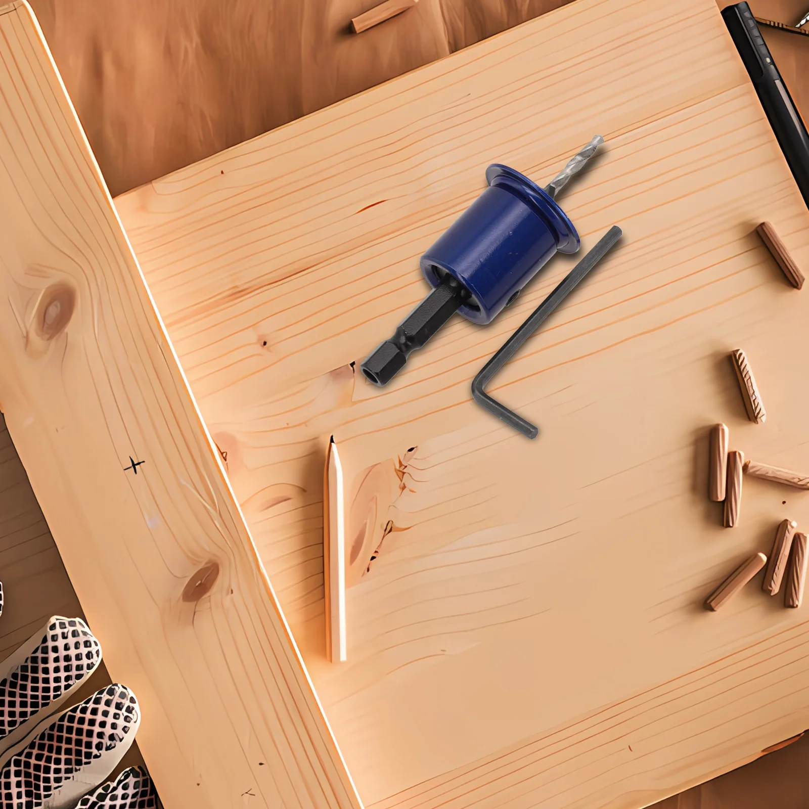 

10mm Shank Drill Bit Countersink Drill Bit Woodworking Projects Quick Change Chucks Easy To Install Flush Screw Head