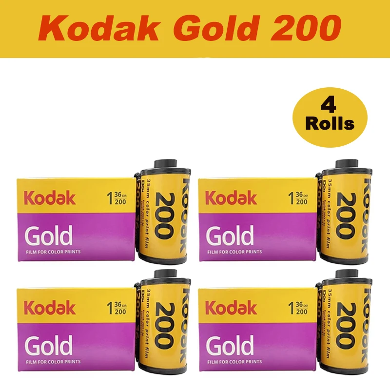 KODAK-GOLD 200 Color Print 35mm Film 36 Exposure Per Roll, Fit for Kodak H35 H35N M35 M38 F8S F9 Film Camera/LOMO Camera